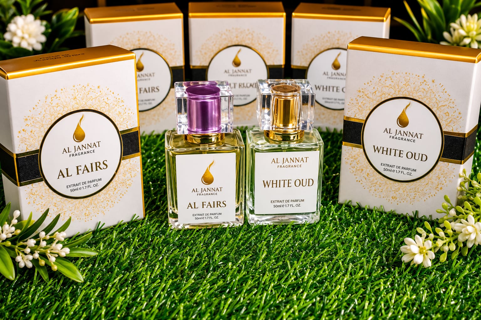 Al Jannat Fragrance - Premium Extrait De Parfum (50ml) | Al Fairs & White Oud